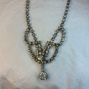 Vintage Rhinestone Cocktail Necklace
